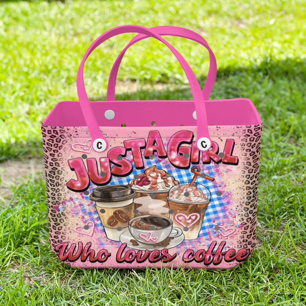 Trendy Pink Coffee Lover Tote Bag - Stylish Design For Girls On The Go - Image 2