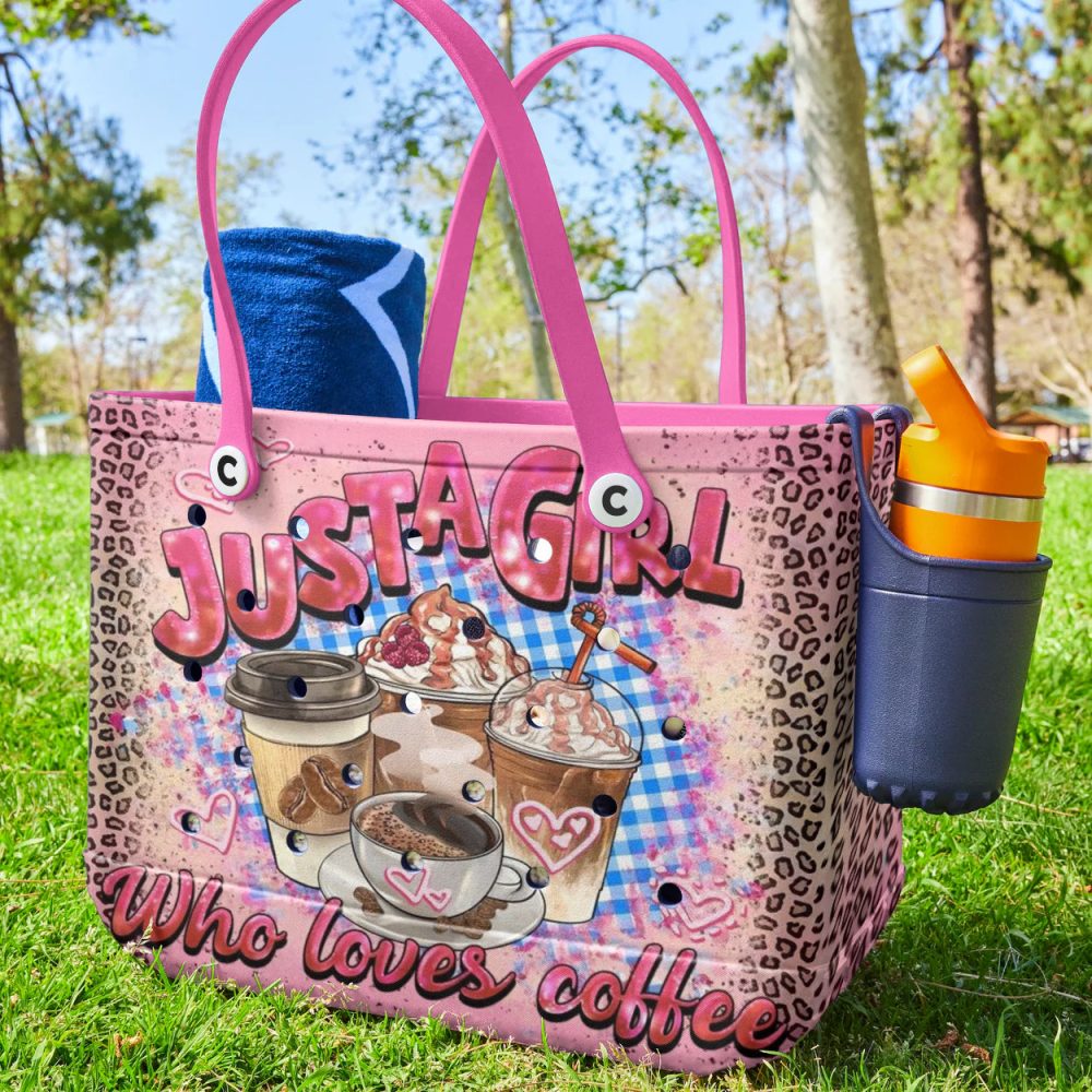 Trendy Pink Coffee Lover Tote Bag - Stylish Design For Girls On The Go - Image 3