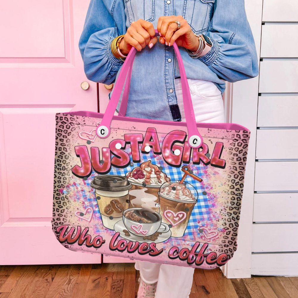Trendy Pink Coffee Lover Tote Bag - Stylish Design For Girls On The Go - Image 5