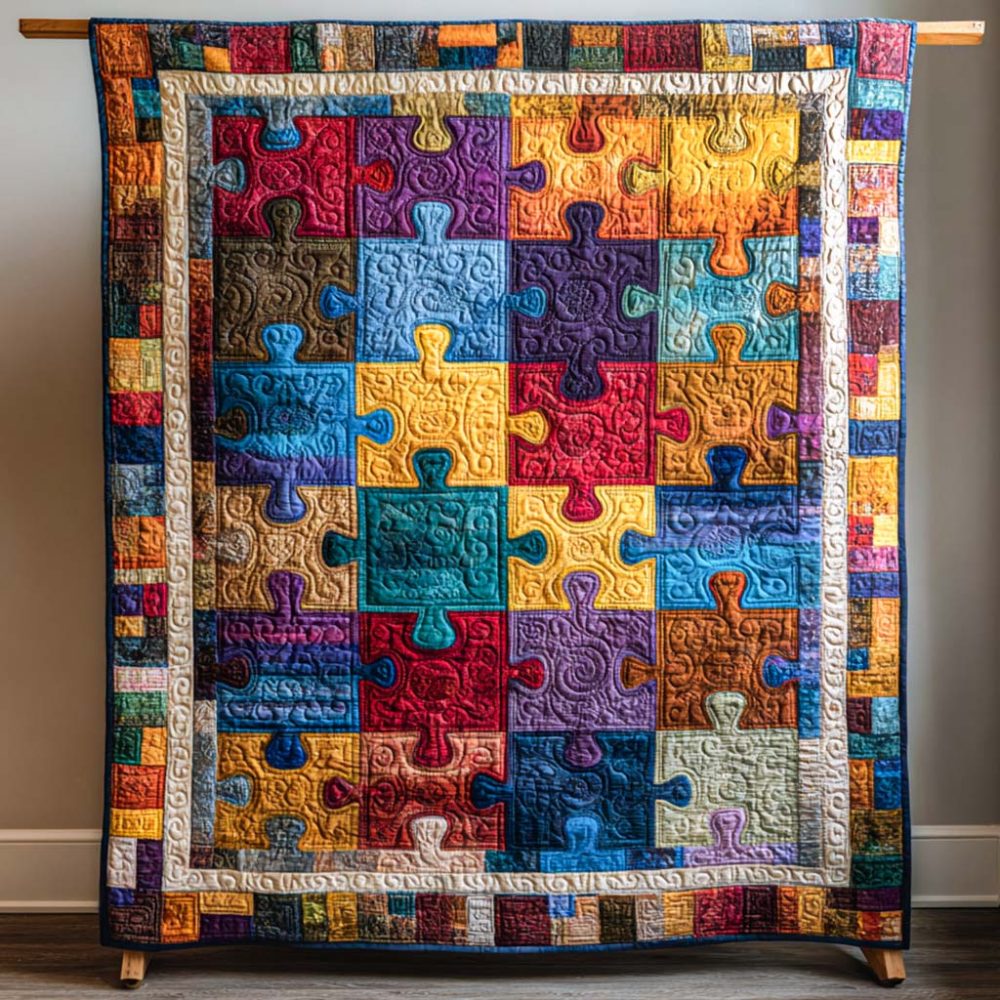 Color Blocks Quilted Blanket