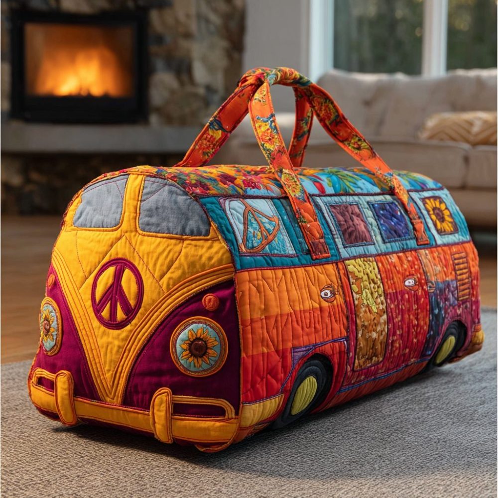 Color Road Quilted Duffle Bag