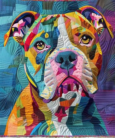 Colorburst Pup Charm Quilted Blanket