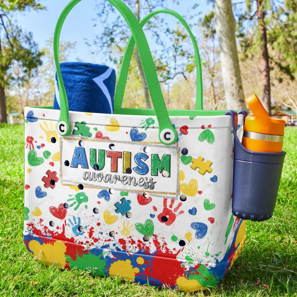 Colorful Autism Awareness Tote Bag - Stylish, Durable & Meaningful Accessory For Every Occasion - Image 3
