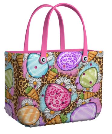 Bucket Tote Bag, Limited Edition Bogg Bag, Beach Bag Colorful Easter