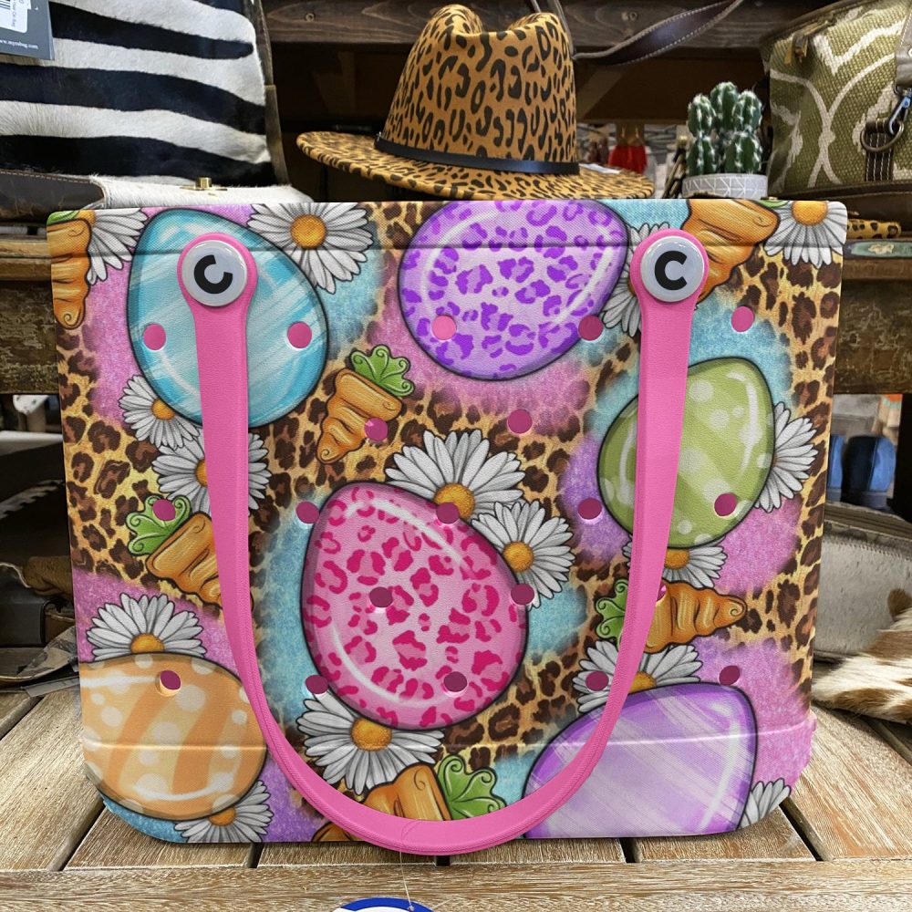 Bucket Tote Bag, Limited Edition Bogg Bag, Beach Bag Colorful Easter - Image 6