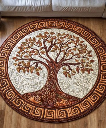 Colorful Roots Quilted Round Mat
