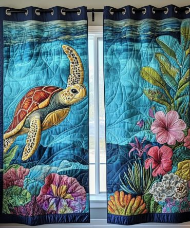 Coral Reef Guard Quilted Curtains