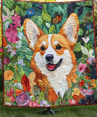 Corgi Dreams Quilted Blanket