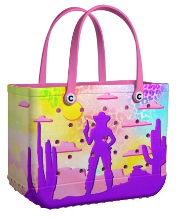 Bucket Tote Bag, Limited Edition Bogg Bag, Beach Bag Cosmic Cowgirl