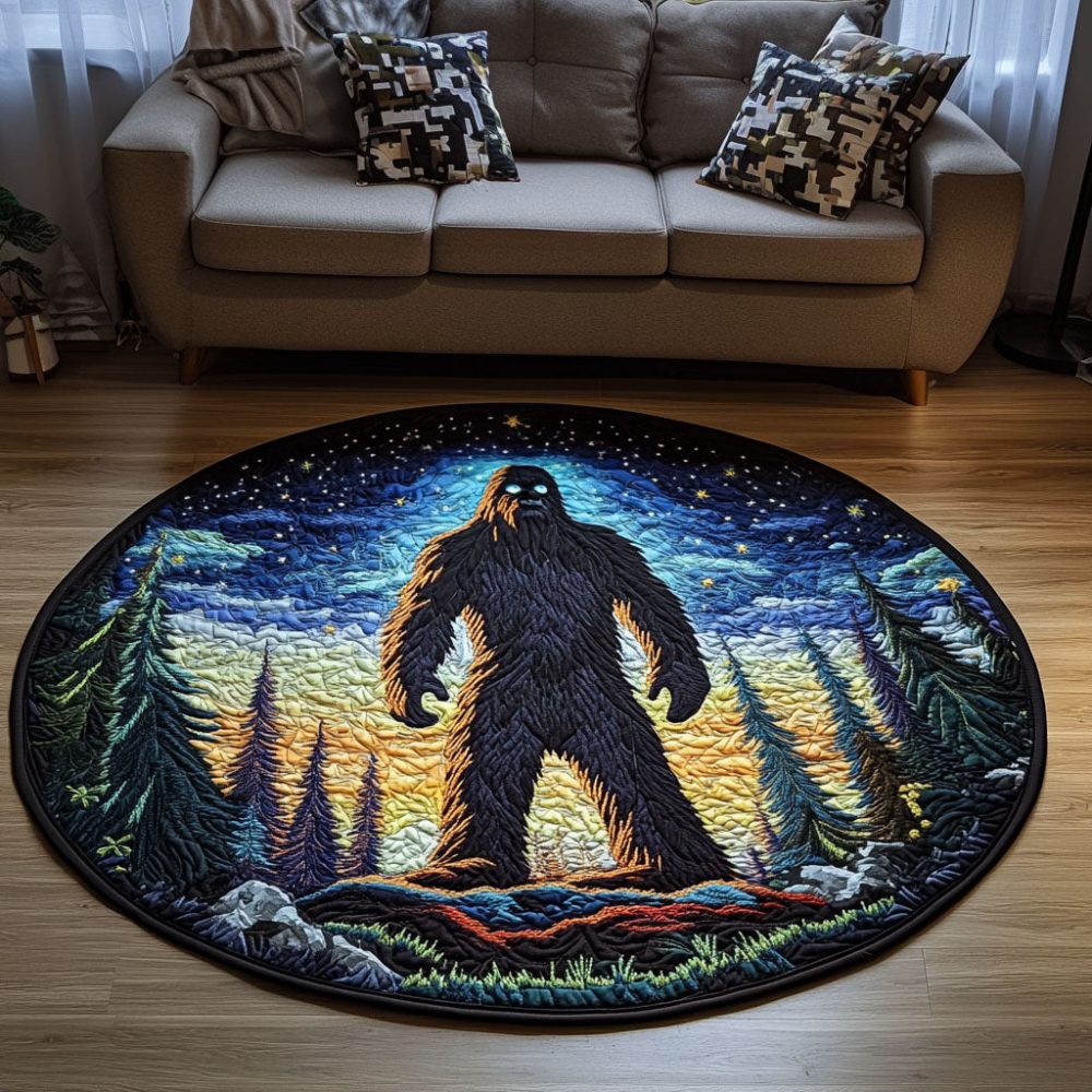 Cosmic Watcher Quilted Round Mat