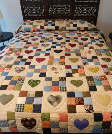 Cottagecore Heart Quilted Blanket