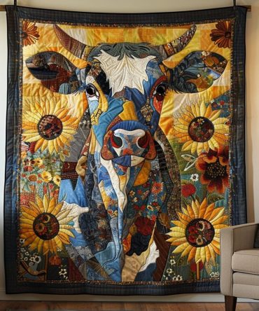 Country Charm Cow Quilted Blanket