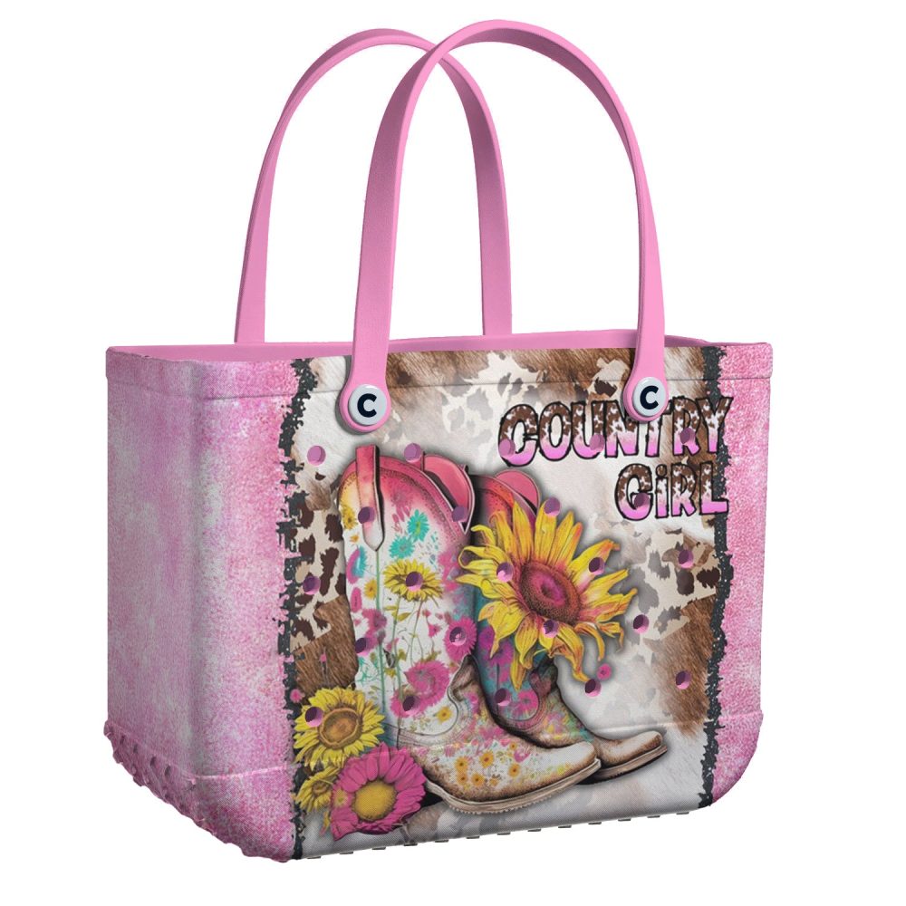 Bucket Tote Bag, Limited Edition Bogg Bag, Beach Bag Country Girl
