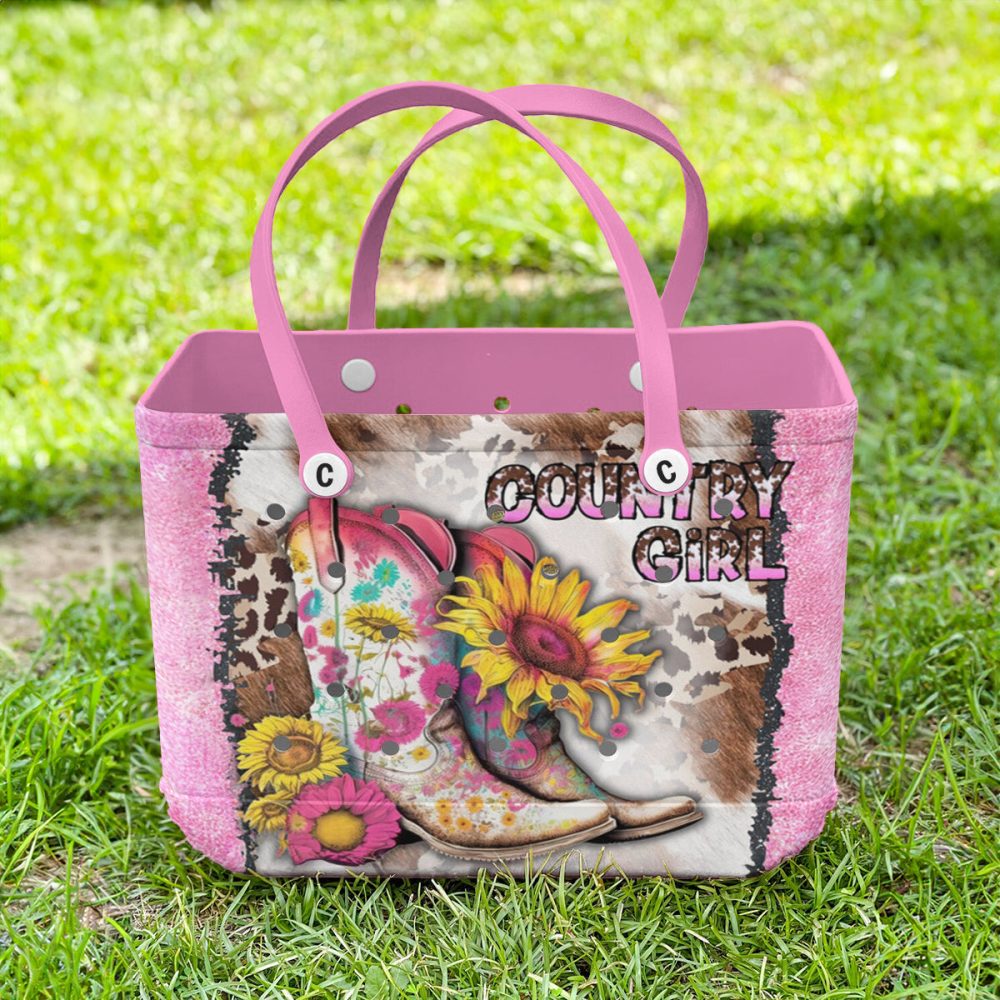 Bucket Tote Bag, Limited Edition Bogg Bag, Beach Bag Country Girl - Image 2