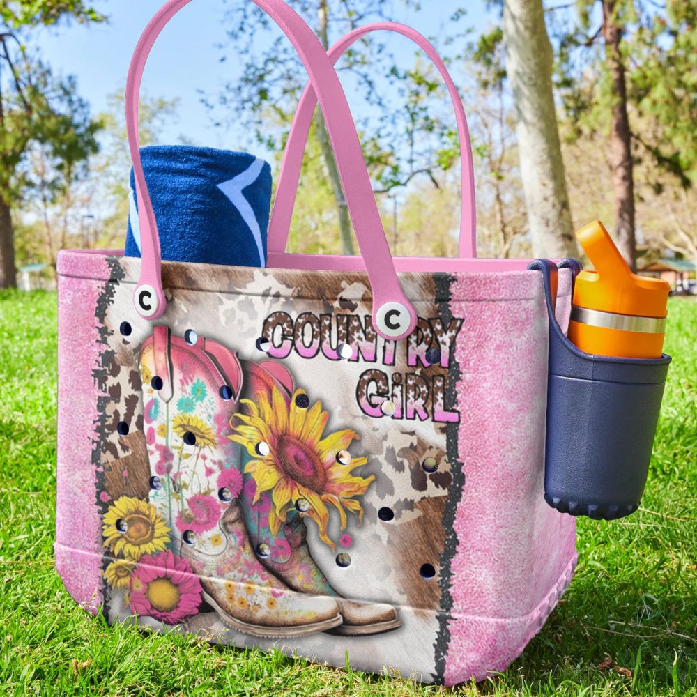Bucket Tote Bag, Limited Edition Bogg Bag, Beach Bag Country Girl - Image 3