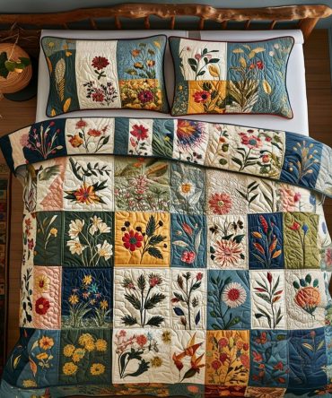 Country Bouquet 3-Piece Quilted Bedding Set