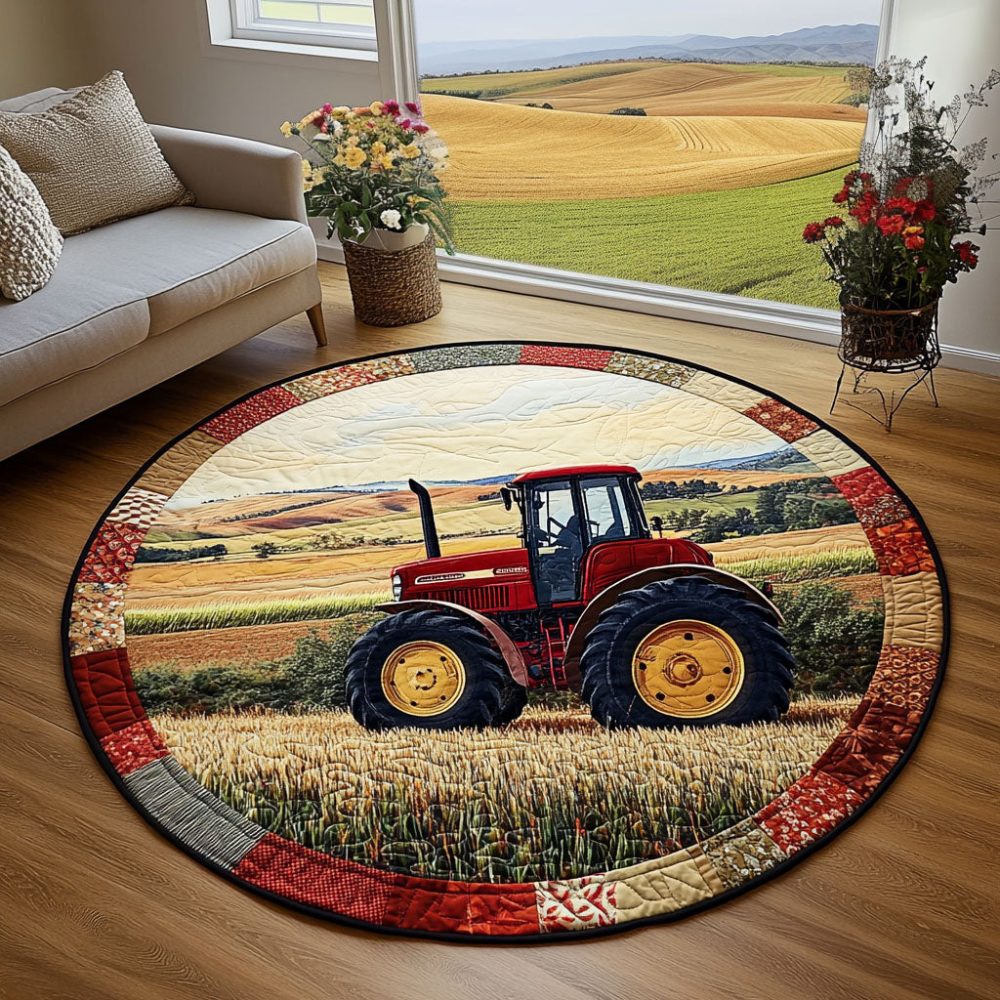 Countryside Ride Quilted Round Mat