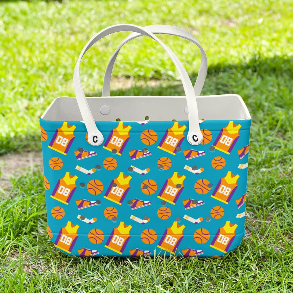 Bucket Tote Bag, Limited Edition Bogg Bag, Beach Bag Court Vibes - Image 3