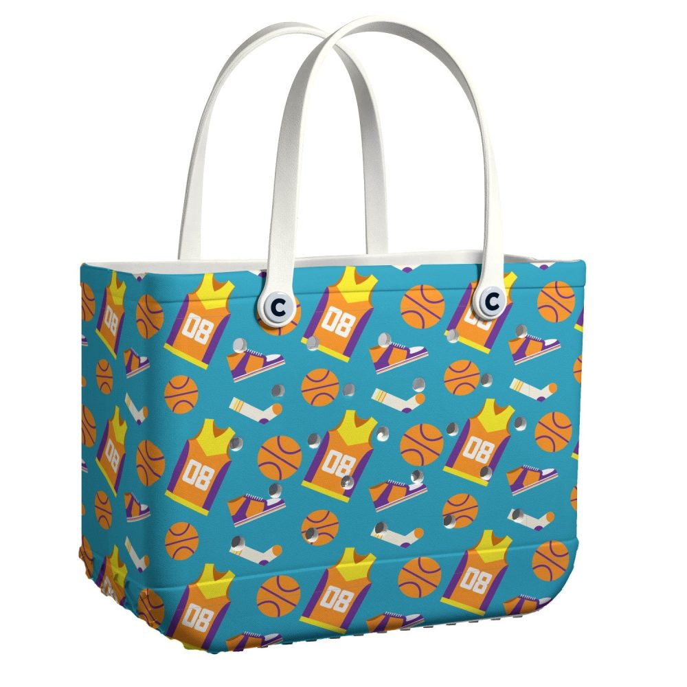 Bucket Tote Bag, Limited Edition Bogg Bag, Beach Bag Court Vibes