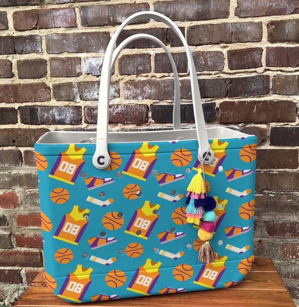 Bucket Tote Bag, Limited Edition Bogg Bag, Beach Bag Court Vibes - Image 5