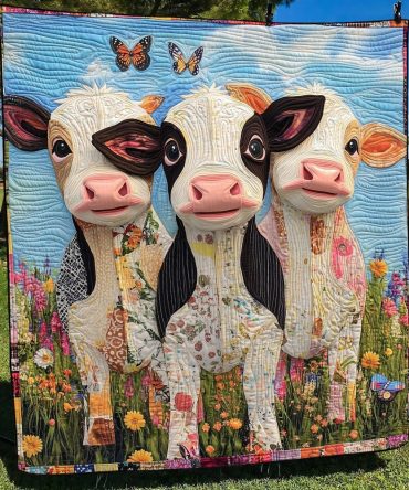 Cow Cuddles Quilted Blanket