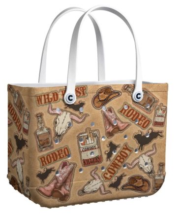 Wild West Rodeo Cowboy Tote Bag - Vintage Western Style, Durable & Spacious