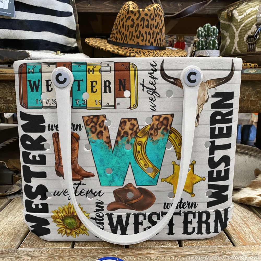 Bucket Tote Bag, Limited Edition Bogg Bag, Beach Bag Cowboy Western - Image 6