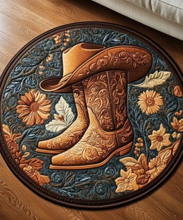 Cowboy Spirit Quilted Round Mat