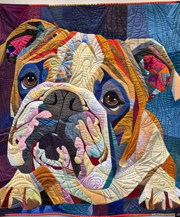 Cozy Bulldog Quilted Blanket