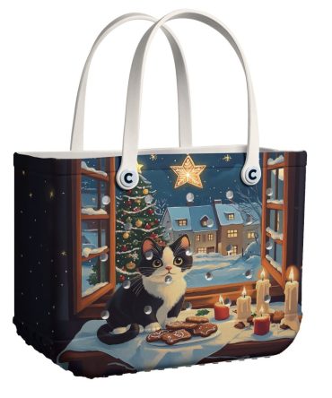 Bucket Tote Bag, Limited Edition Bogg Bag, Beach Bag Cozy Christmas