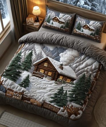 Cozy Cabin Charm 3-Piece Quilted Bedding Set