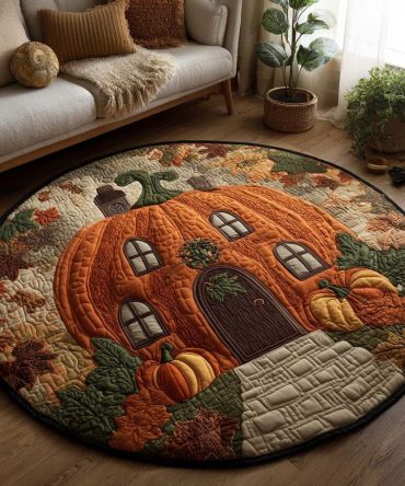 Cozy Fall Days Quilted Round Mat