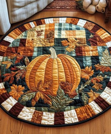 Cozy Fall Quilted Round Mat