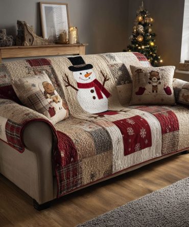 Cozy Frost Quilted Sofa Cover