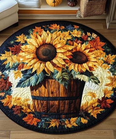 Cozy Harvest Quilted Round Mat