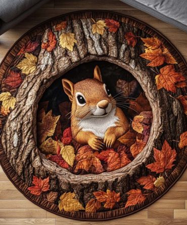 Cozy Hollow Quilted Round Mat