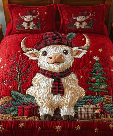 Cozy Red Plaid 3-Piece Quilted Bedding Set