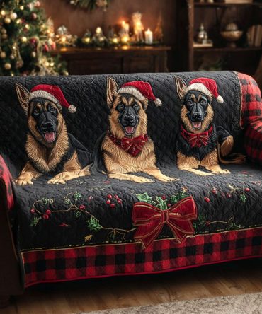 Cozy Shepherd Night Quilted Sofa Cover