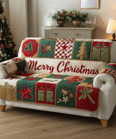 Cozy Snow Eve Quilted Sofa Cover