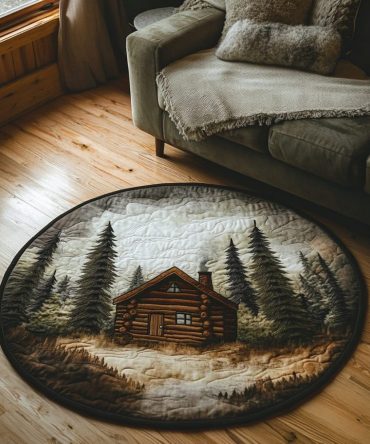 Cozy Timber Quilted Round Mat