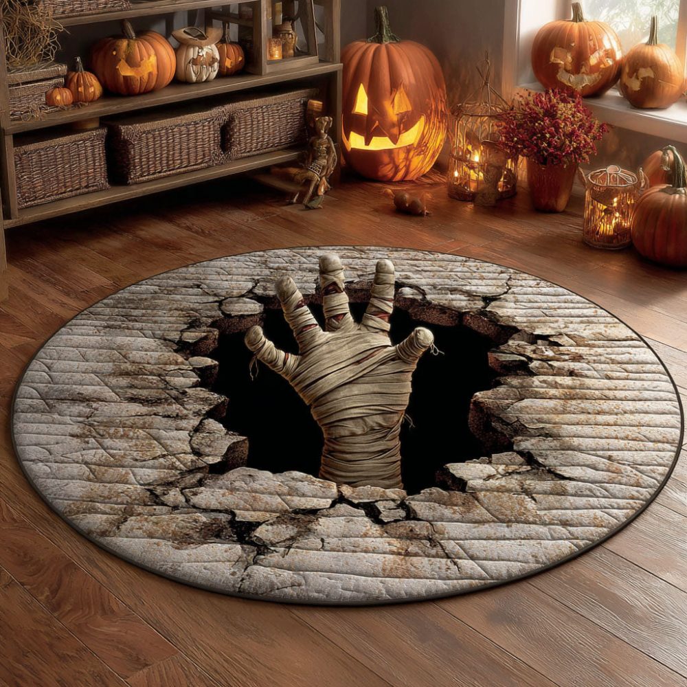 Creeping Hand Quilted Round Mat