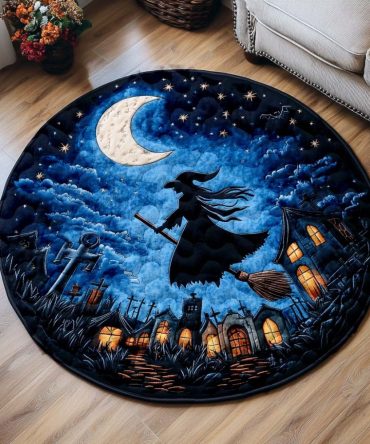 Creepy Charm Quilted Round Mat