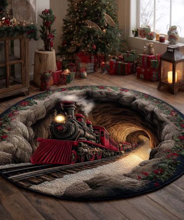 Crimson Steam Miracle Quilted Round Mat