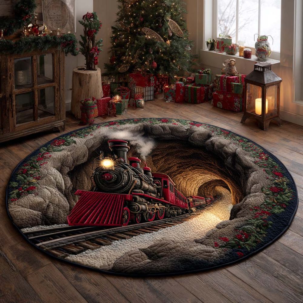 Crimson Steam Miracle Quilted Round Mat