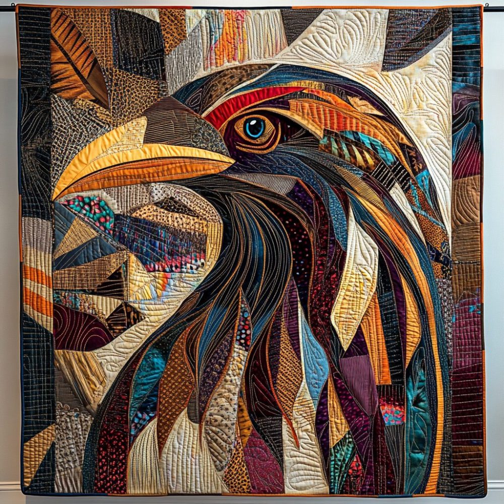 Crow Native Quilted Blanket