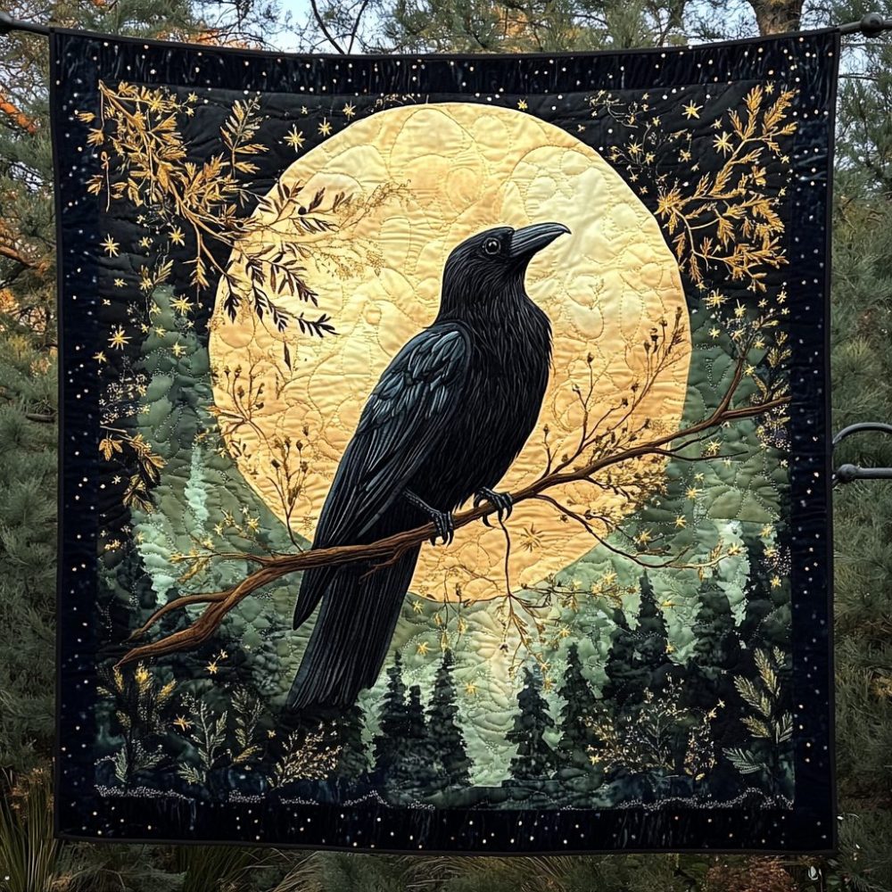 Crown Of The Night Quilted Blanket