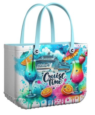 Vibrant Cruise Time Beach Tote – Waterproof, Durable & Stylish Travel Bag