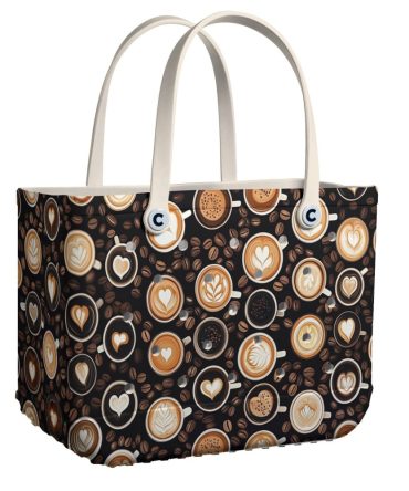 Bucket Tote Bag, Limited Edition Bogg Bag, Beach Bag Cup Of Love