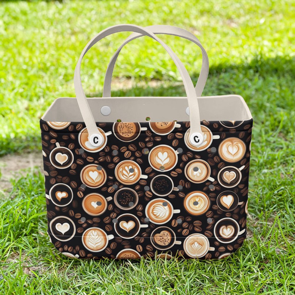 Bucket Tote Bag, Limited Edition Bogg Bag, Beach Bag Cup Of Love - Image 2