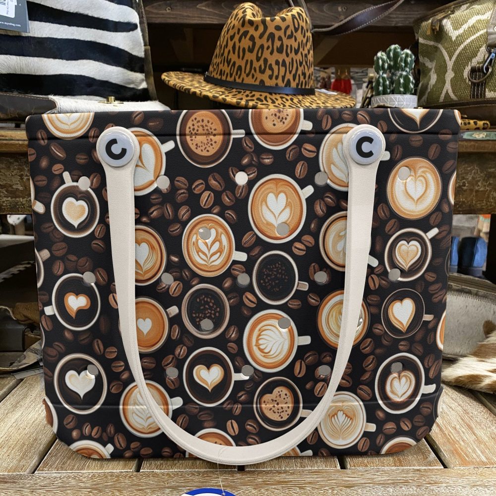 Bucket Tote Bag, Limited Edition Bogg Bag, Beach Bag Cup Of Love - Image 6